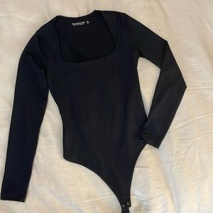 Abercrombie, black long sleeve bodysuit